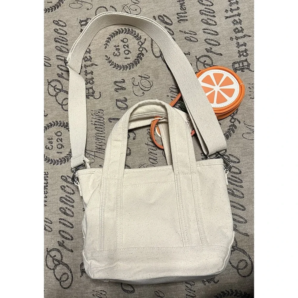 Adorable C&C California Spritz Canvas Tote Bag Purse Orange Slice Wristlet - NWT